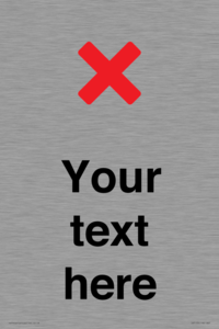 Custom plain background, red cross sign